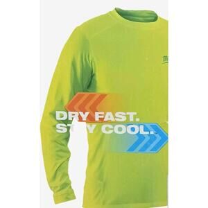 Milwaukee WorkSkin Shirt Sz L Yellow UV PROTECT 50+ Dry Stay Cool Odor Control